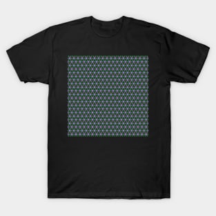 Mainly Green Hexagonal Fractal Pattern T-Shirt